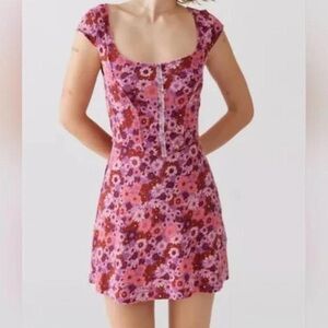 Urban Outfitters pink flowered dress size medium